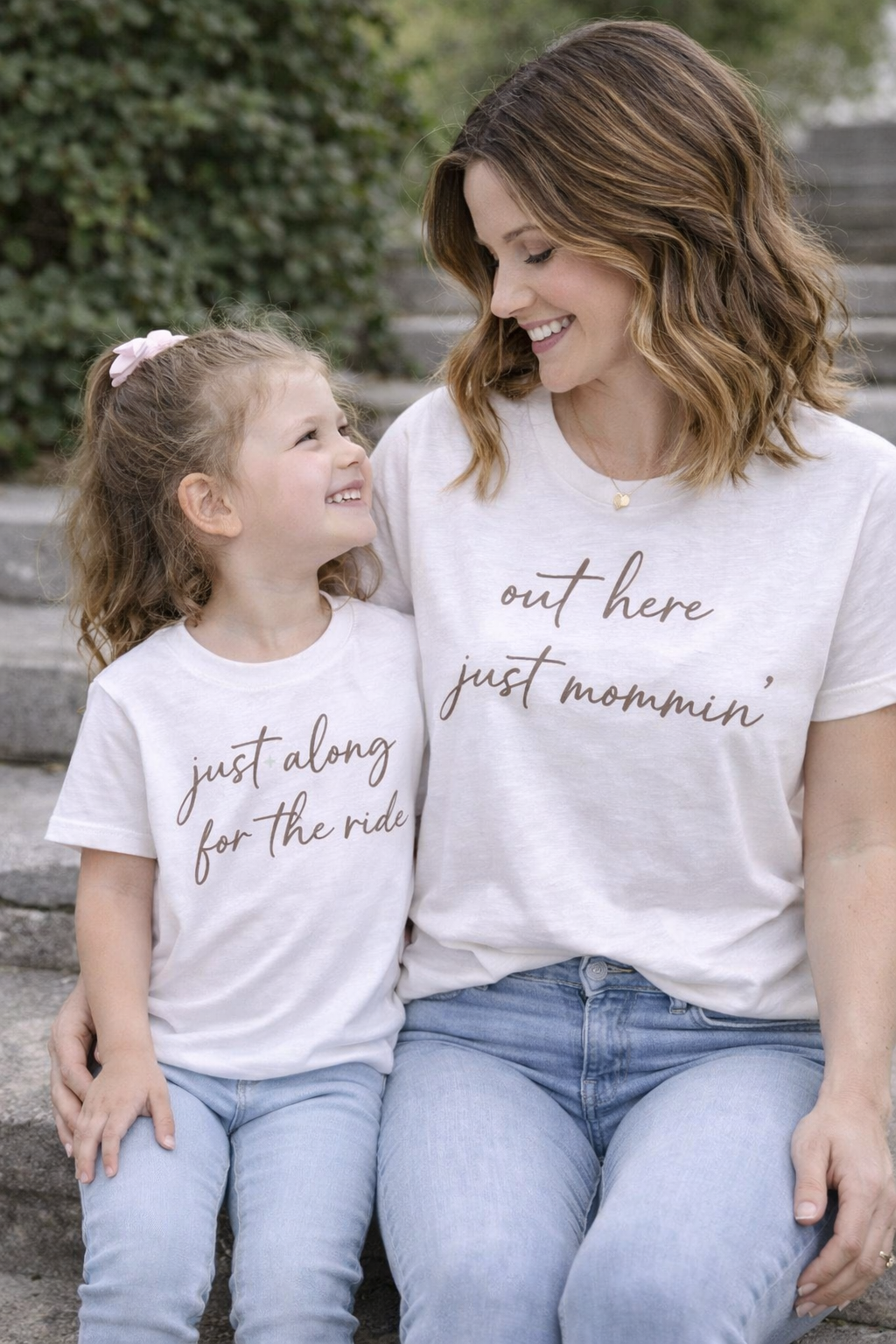 Mini Just Along for the Ride Toddler Tee | Matching Mommy & Me Shirt | Cute Kids Graphic Tee