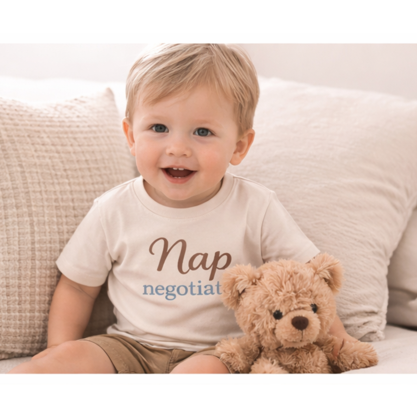 Nap Negotiator Toddler Tee | Funny Toddler Shirt | Cute Kids Outfit | Neutral Boutique Kids Clothing