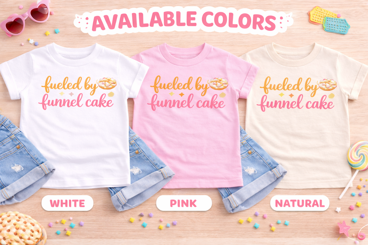 Fueled by Funnel Cake Toddler Shirt | Cute Carnival Toddler Tee | Summer Fair Outfit for Kids | Boutique Toddler Girl Shirt