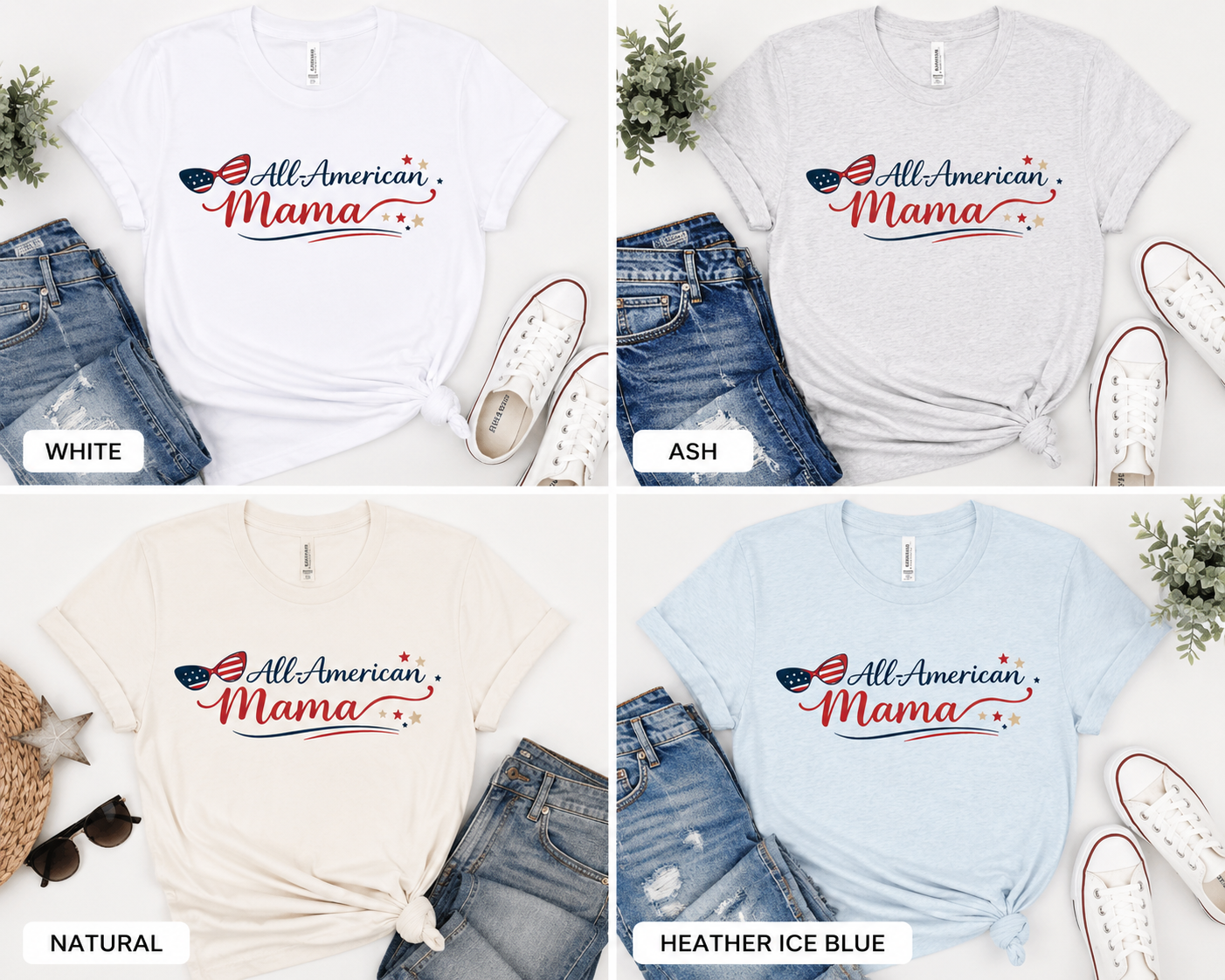 All-American Mama™ Bella+Canvas Tee