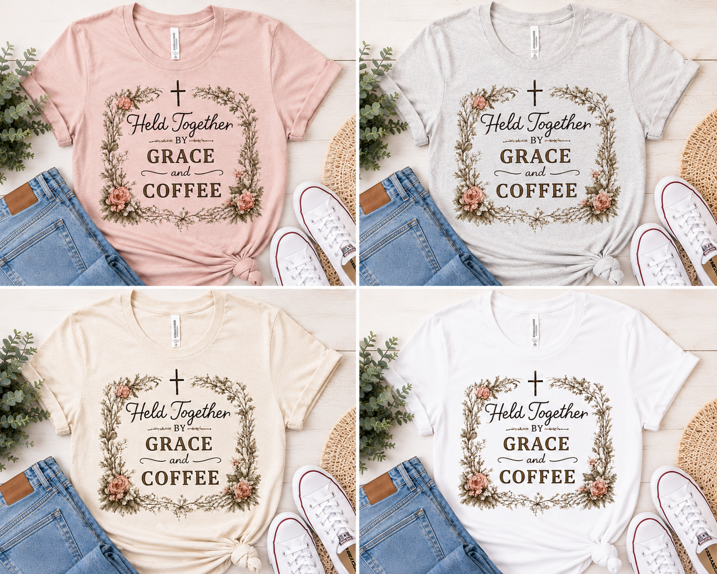 Held Together by Grace & Coffee Tee