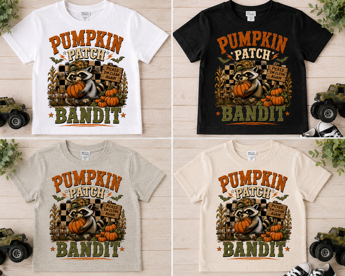 Pumpkin Patch Bandit Toddler Halloween Shirt