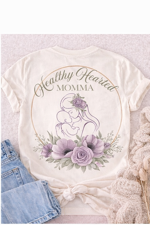 Momma Healthy Hearted Momma Signature Tee