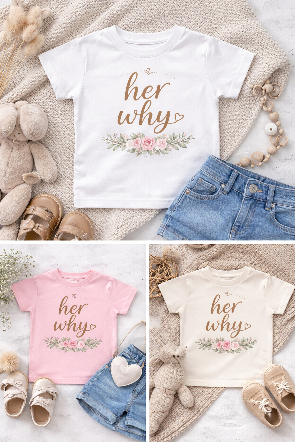 Mini Her Why Toddler Shirt | Matching Mommy and Me Outfit | Faith Based Toddler Tee | Christian Mom Gift | Mommy and Me Shirts