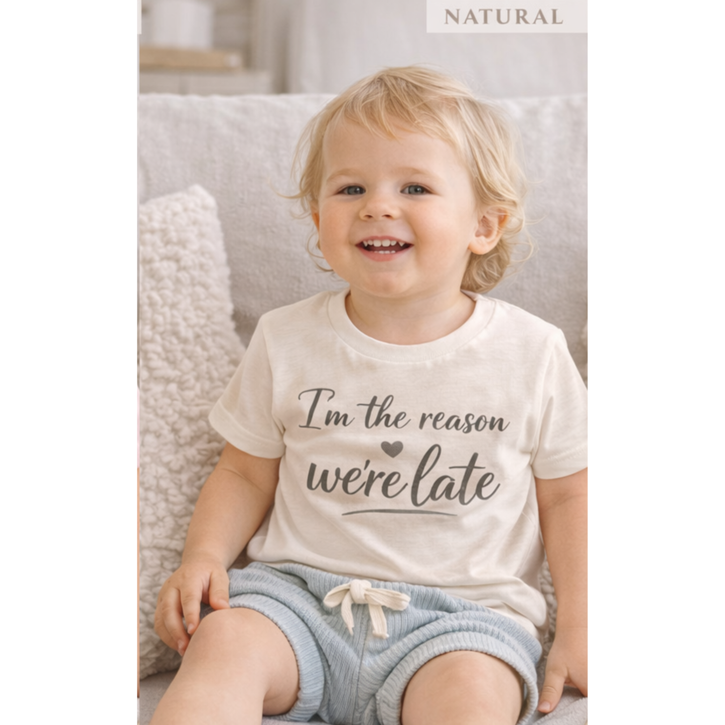 MiniI’m The Reason We’re Late Toddler Shirt | Funny Toddler Tee | Matching Mommy and Me Outfit | Cute Kids Graphic Tee | Mom & Mini Set