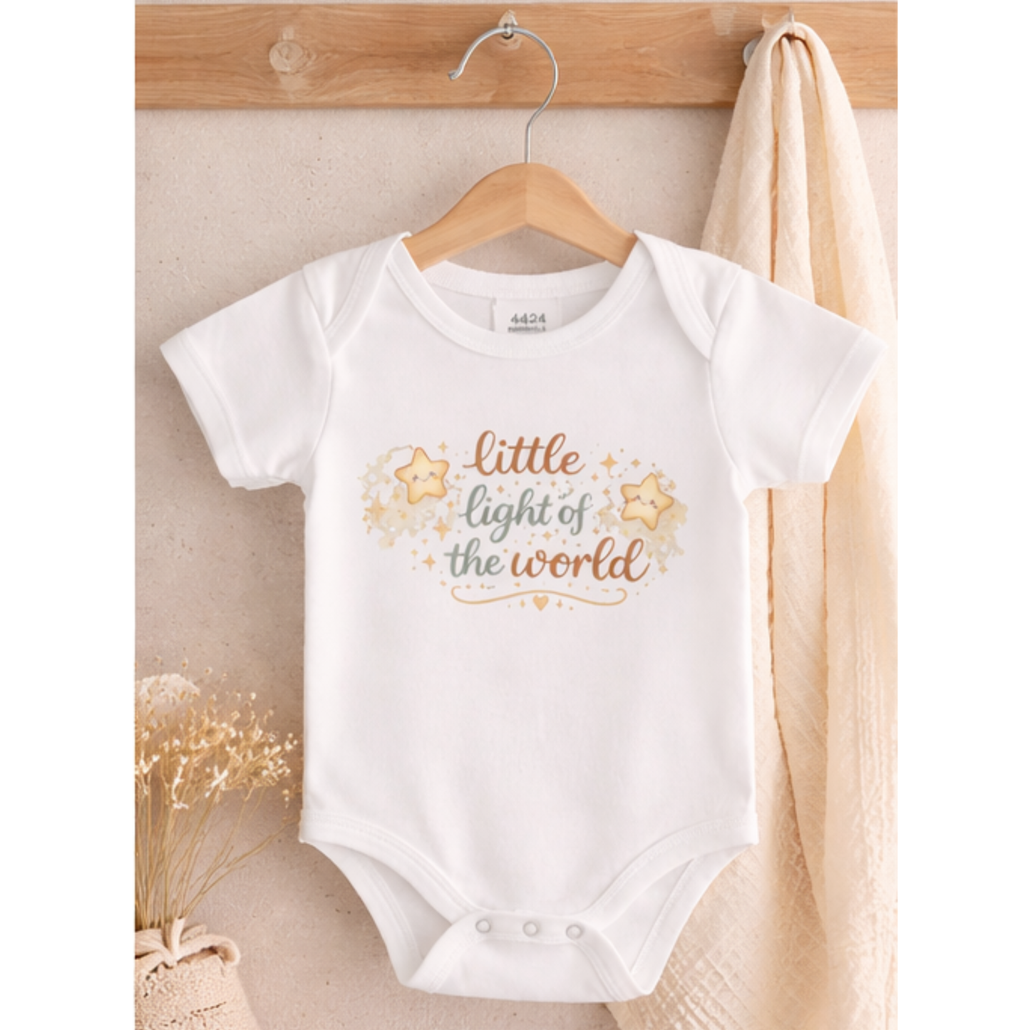 Little Light of the World Baby Onesie | Christian Baby Outfit | Faith Based Baby Gift | Infant Bodysuit | Newborn Gift | Scripture Baby Clothes