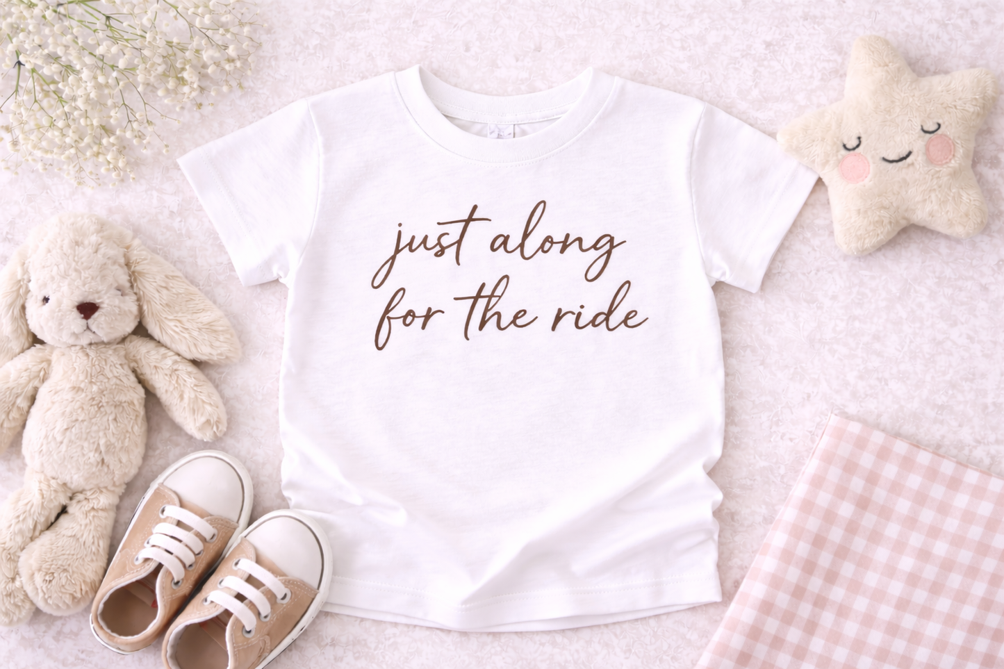Mini Just Along for the Ride Toddler Tee | Matching Mommy & Me Shirt | Cute Kids Graphic Tee