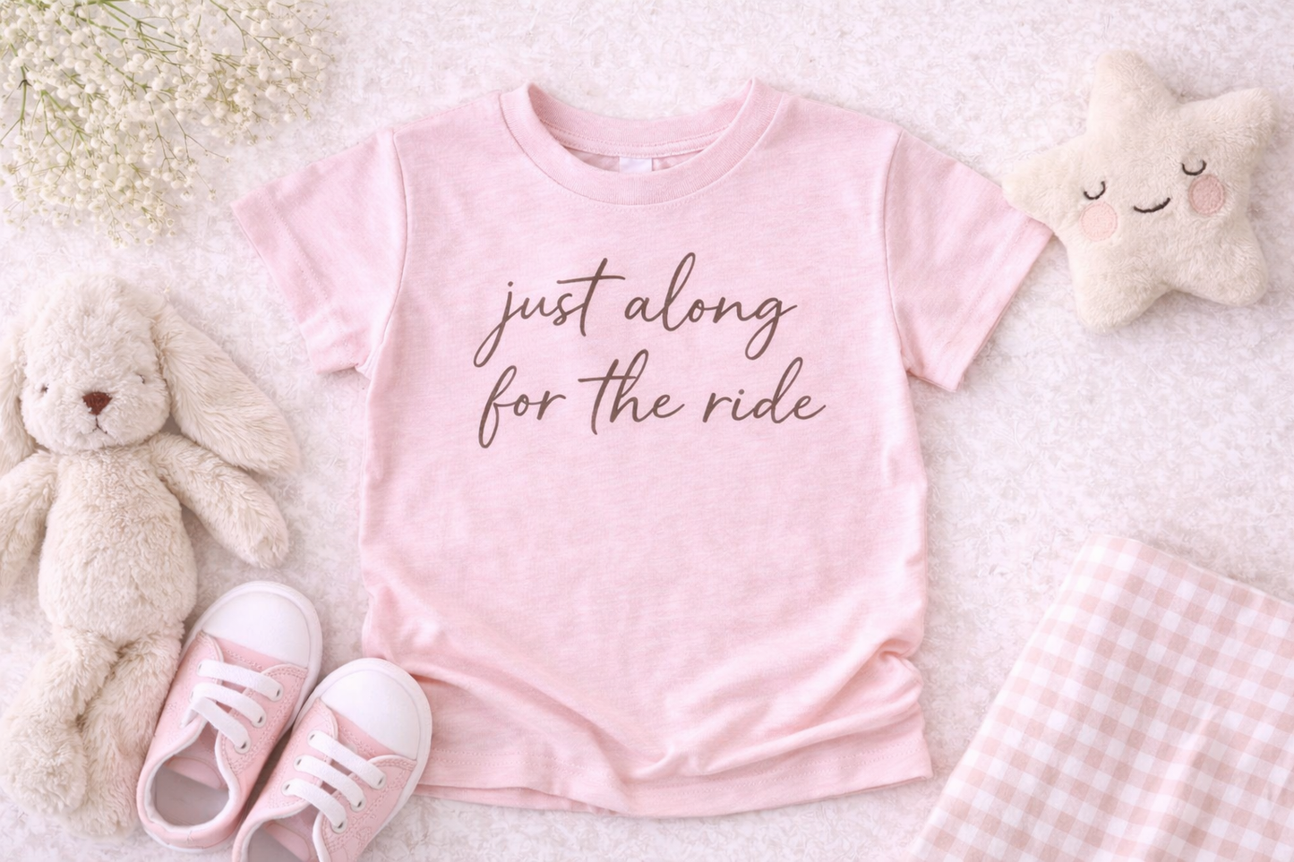 Mini Just Along for the Ride Toddler Tee | Matching Mommy & Me Shirt | Cute Kids Graphic Tee