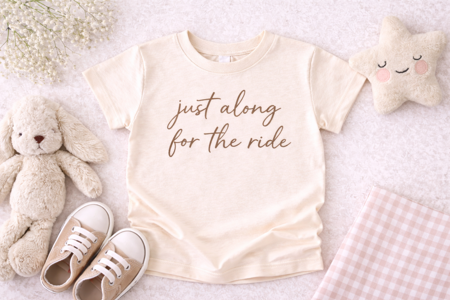 Mini Just Along for the Ride Toddler Tee | Matching Mommy & Me Shirt | Cute Kids Graphic Tee