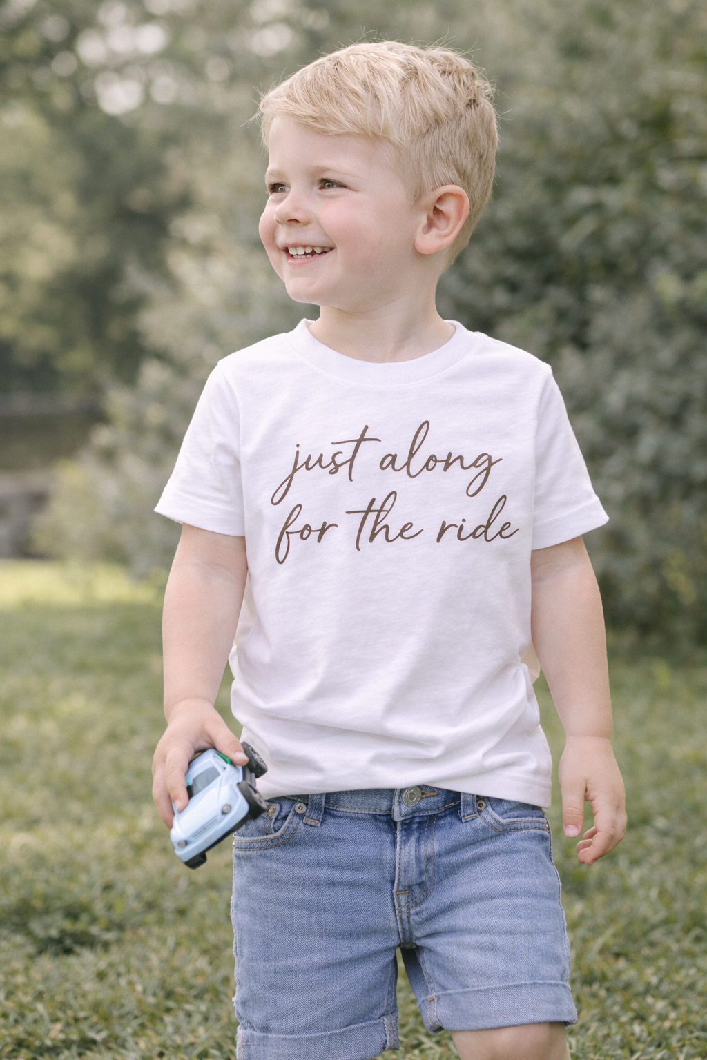 Mini Just Along for the Ride Toddler Tee | Matching Mommy & Me Shirt | Cute Kids Graphic Tee