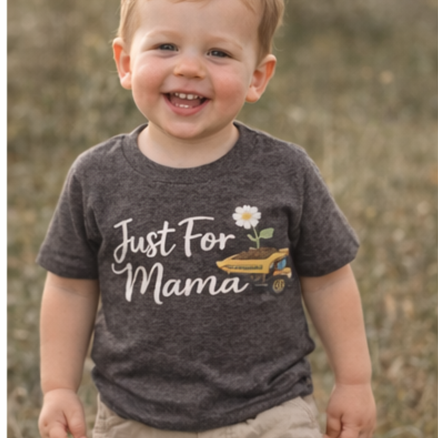 He Picks Me Dirt & Daisies Toddler Shirt | Boy Mom Matching Tee | Cute Toddler Outfit | Neutral Kids Shirt