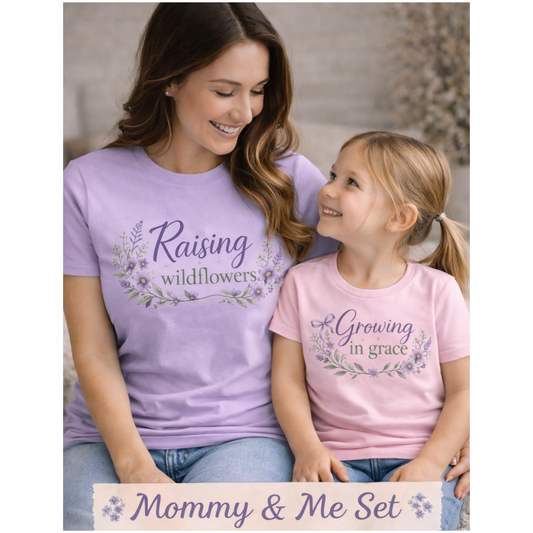Growing in Grace Toddler Tee – Faith Based Kids Shirt | Christian Girl Floral T-Shirt
