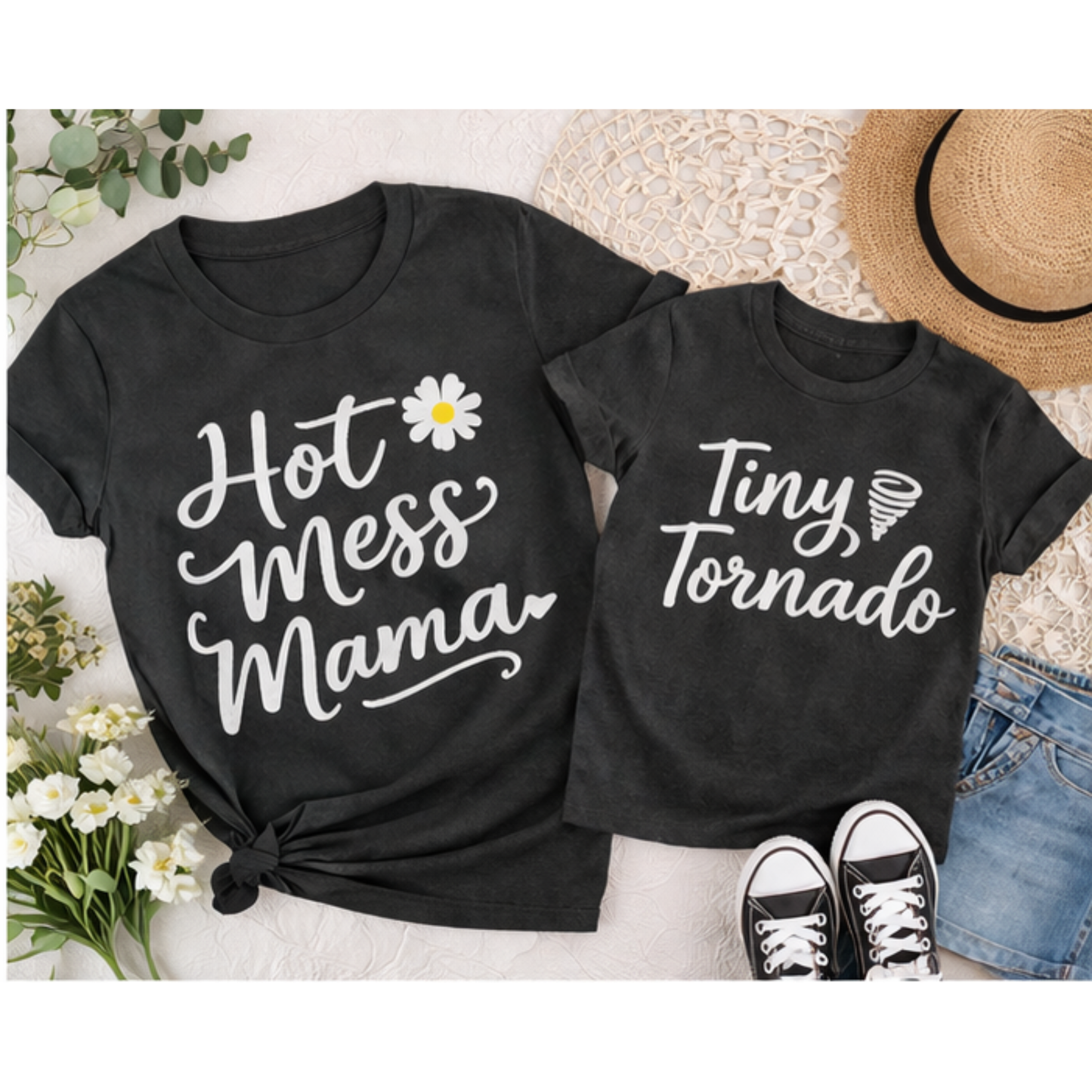 Hot Mess Mama Tee – Funny Mom Shirt | Cute Graphic T-Shirt for Moms | Motherhood Tee