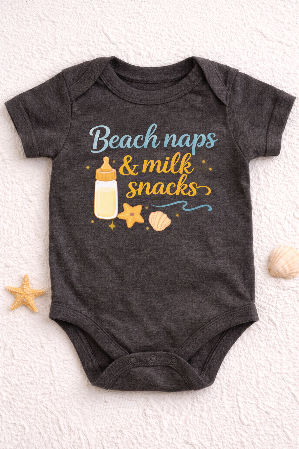 Beach Naps & Milk Snacks Baby Onesie | Summer Baby Outfit | Beach Baby Bodysuit | Cute Infant Gift