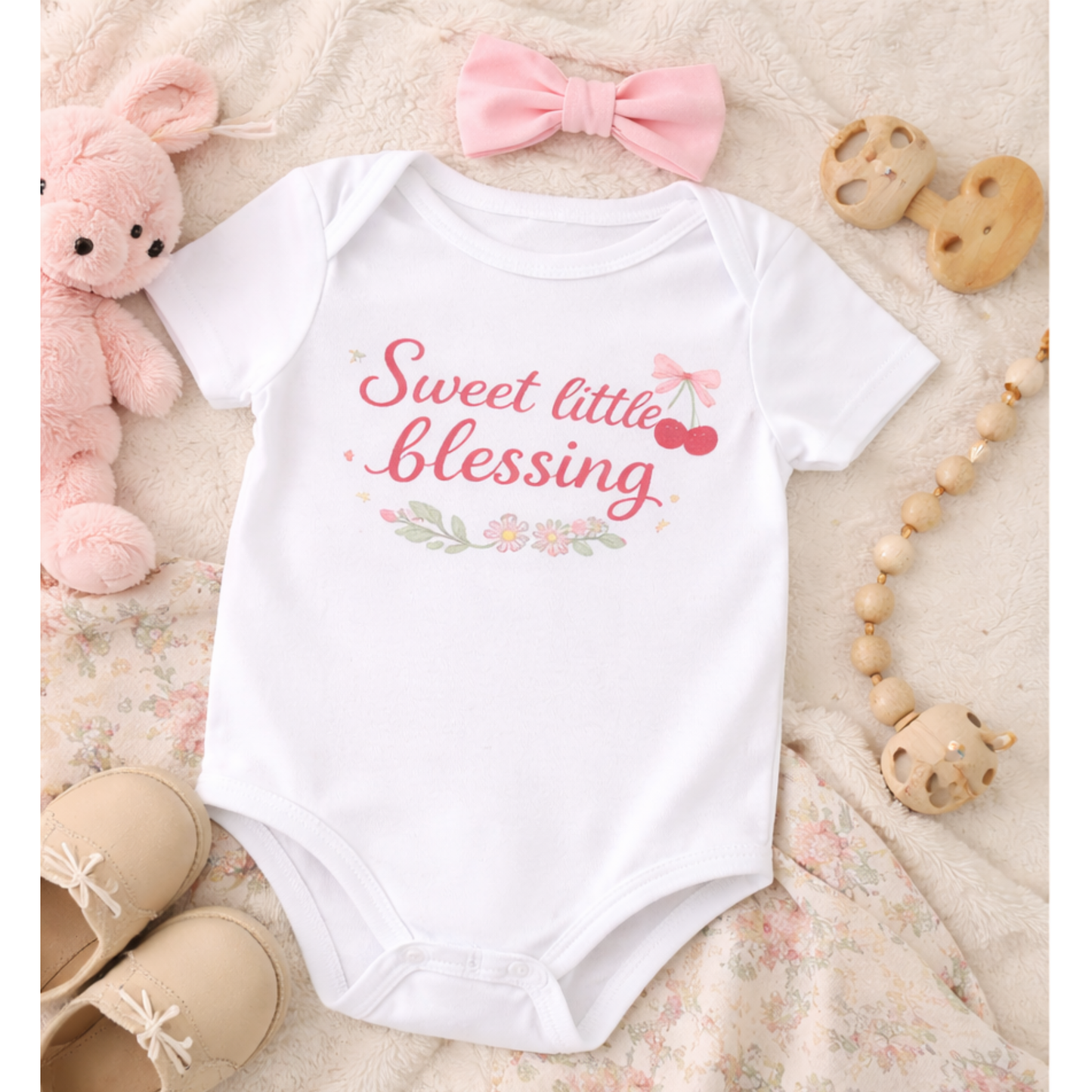 Sweet Little Blessing Baby Bodysuit | Christian Baby Outfit | Faith Based Infant Outfit | Baby Girl Gift