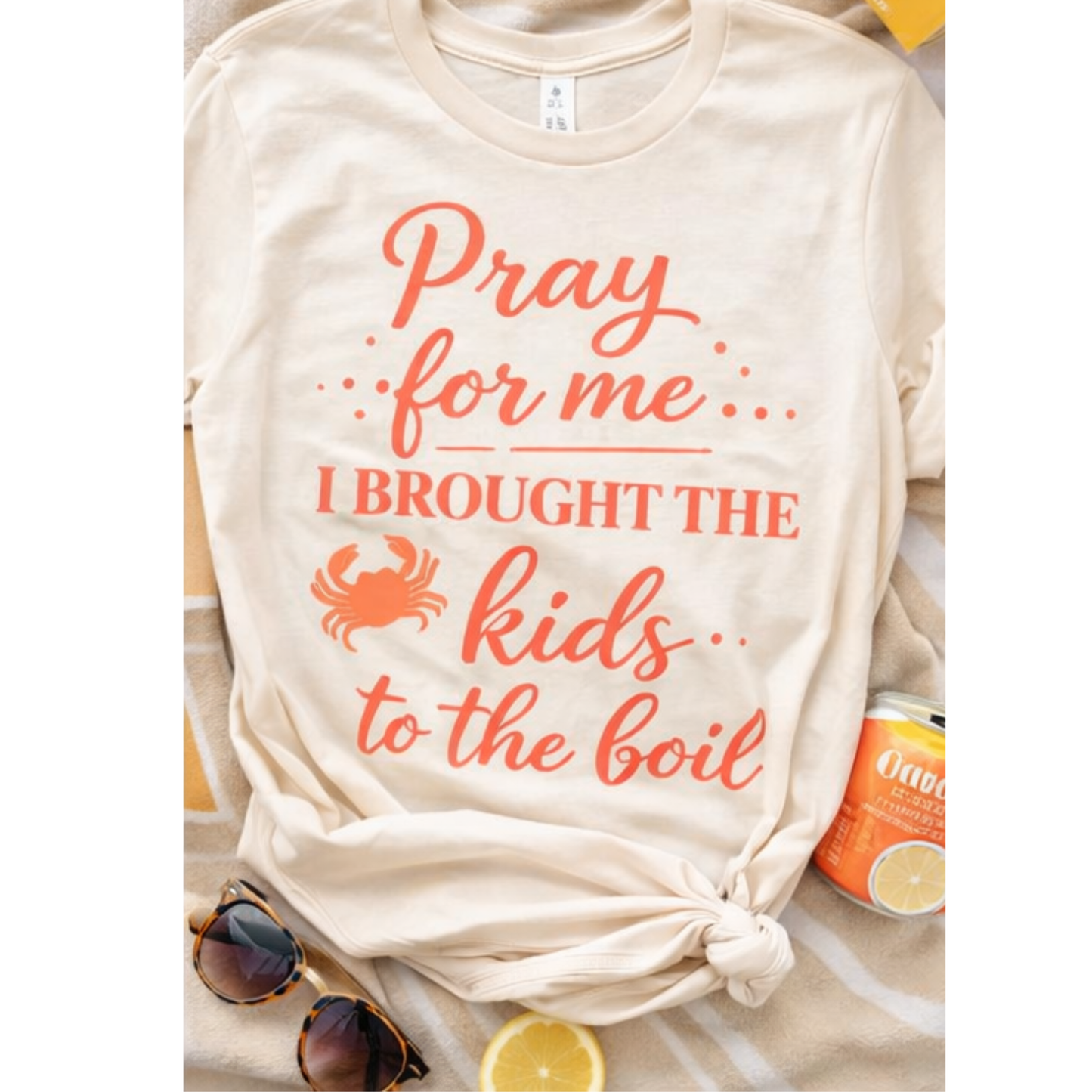 Pray For Me I Brought The Kids To The Boil Shirt | Funny Mom Summer Tee | Beach & Lake Mom Graphic Tee | Bella Canvas Shirt