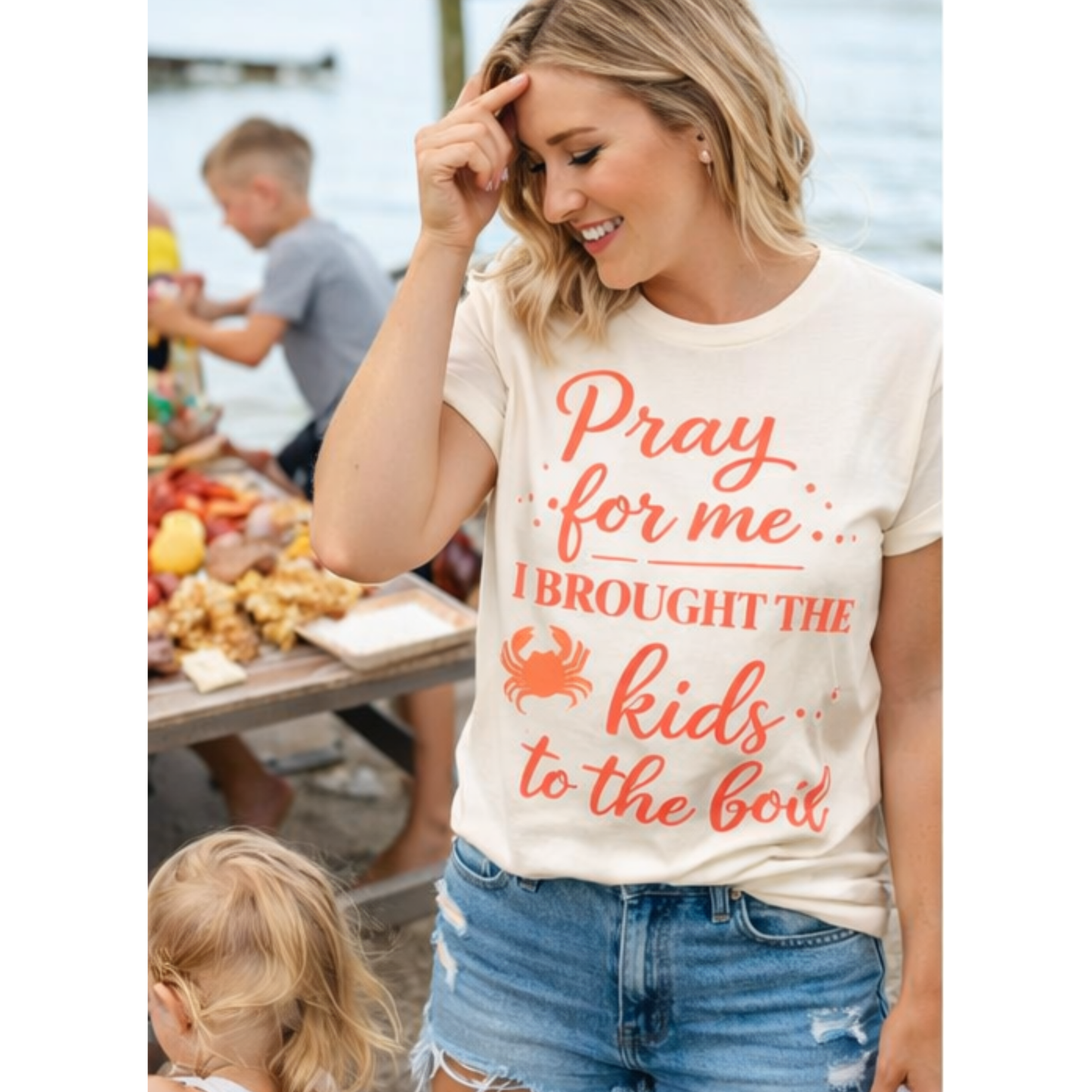 Pray For Me I Brought The Kids To The Boil Shirt | Funny Mom Summer Tee | Beach & Lake Mom Graphic Tee | Bella Canvas Shirt
