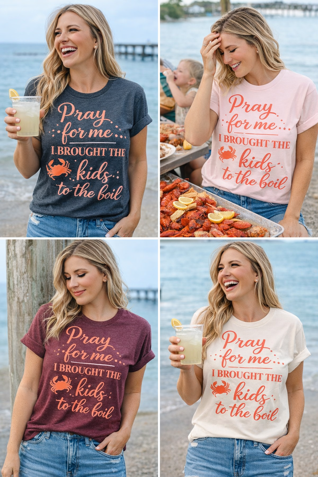 Pray For Me I Brought The Kids To The Boil Shirt | Funny Mom Summer Tee | Beach & Lake Mom Graphic Tee | Bella Canvas Shirt