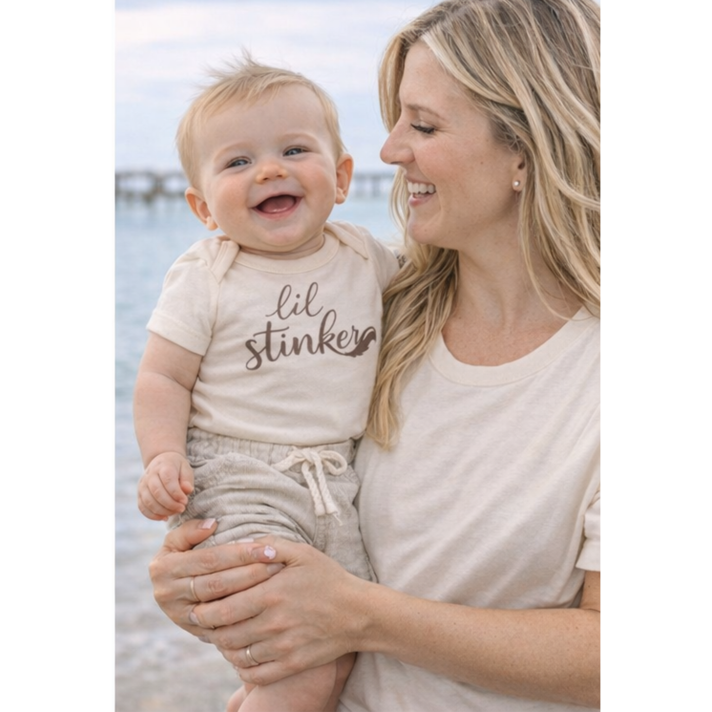 Lil Stinker Baby Bodysuit | Funny Baby Outfit | Neutral Baby Clothes | Cute Baby Gift | Minimal Baby Clothing