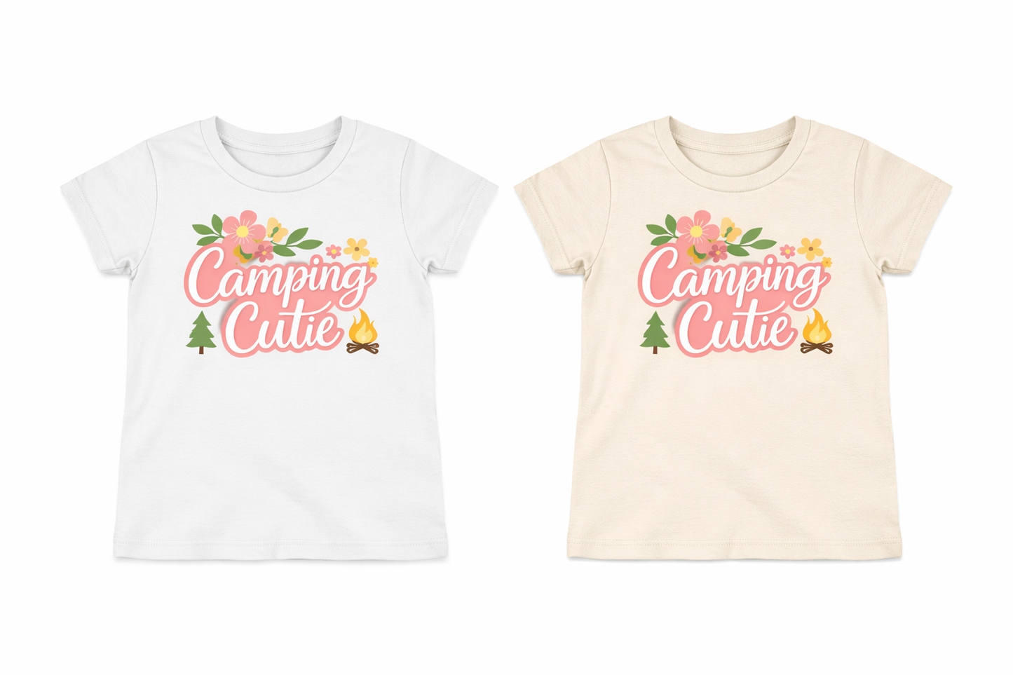 Camping Cutie Toddler Shirt – Cute Camping Outfit for Girls | Summer Adventure Tee | Matching Mommy and Me Camping Set