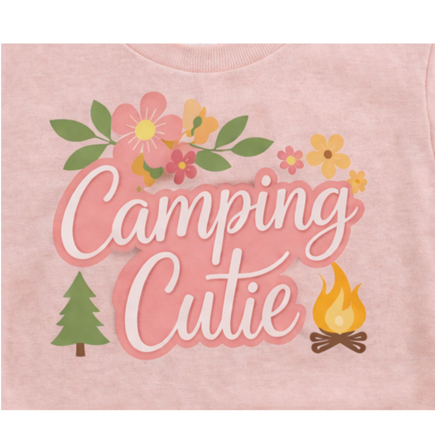 Camping Cutie Toddler Shirt – Cute Camping Outfit for Girls | Summer Adventure Tee | Matching Mommy and Me Camping Set