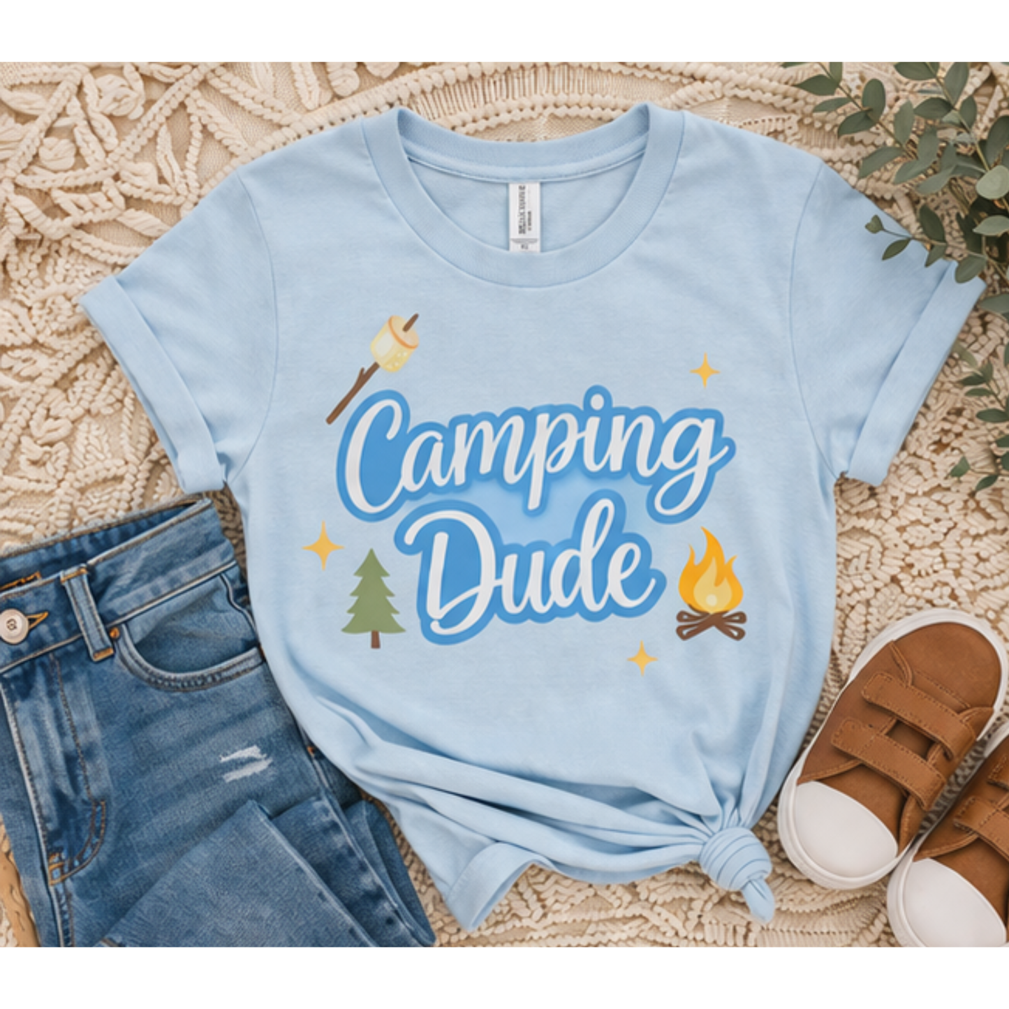 Camping Dude Toddler Shirt – Cute Camping Outfit for Boys | Summer Adventure Tee | Matching Mommy and Me Camping Set
