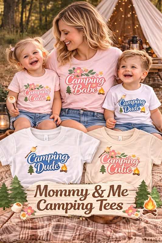 Camping Babe Shirt – Cute Camping Tee for Moms | Summer Graphic Tee | Matching Mommy and Me Camping Outfit