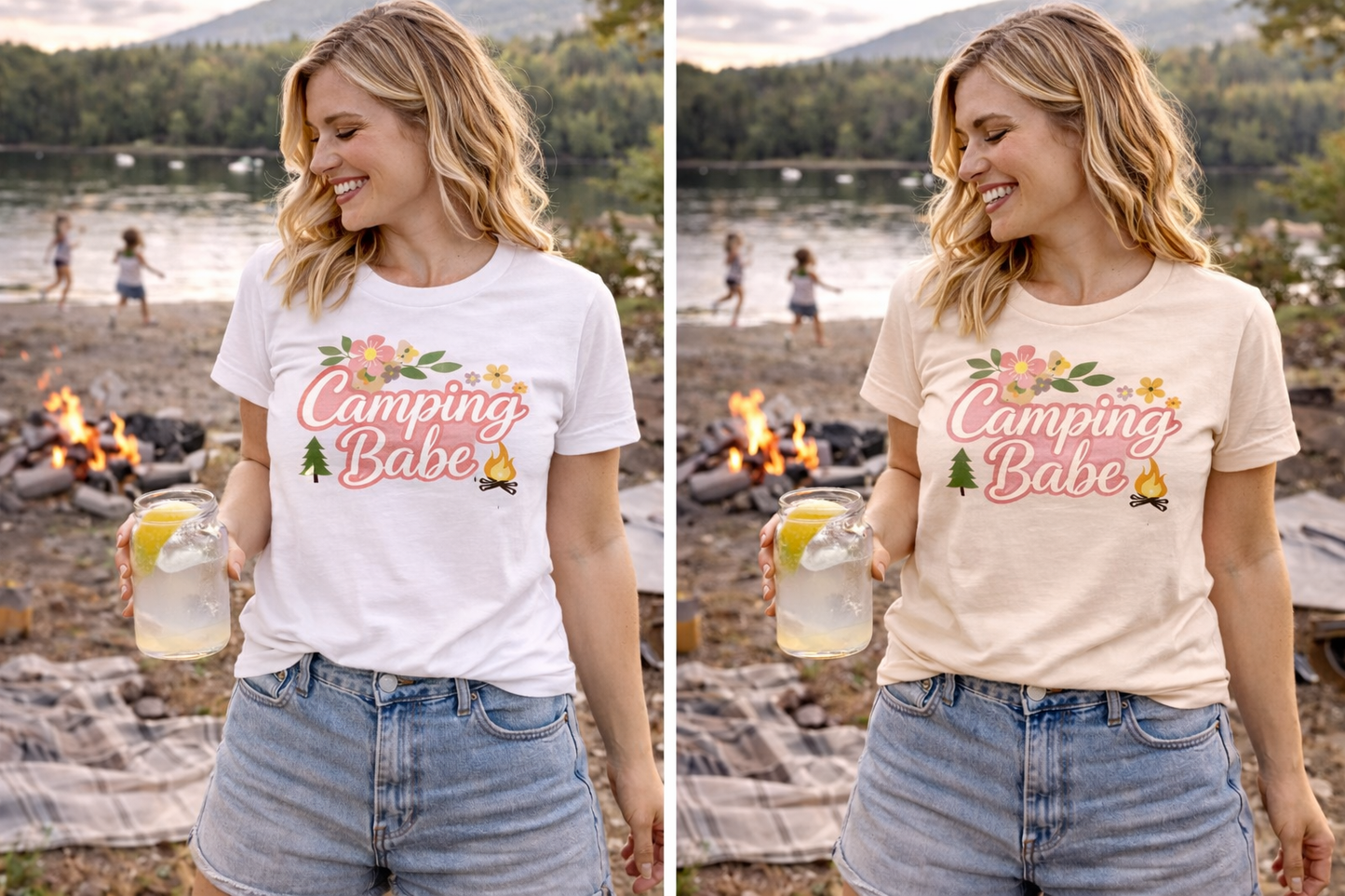 Camping Babe Shirt – Cute Camping Tee for Moms | Summer Graphic Tee | Matching Mommy and Me Camping Outfit