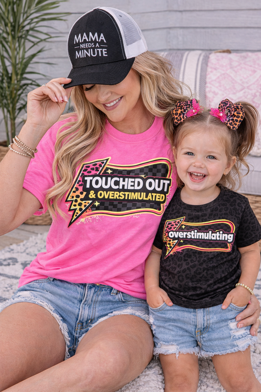 Overstimulating Toddler Girl Shirt | Funny Toddler Tee | Trendy Girl Graphic Tee | Mommy and Me Matching Shirt | Cute Kids Outfit