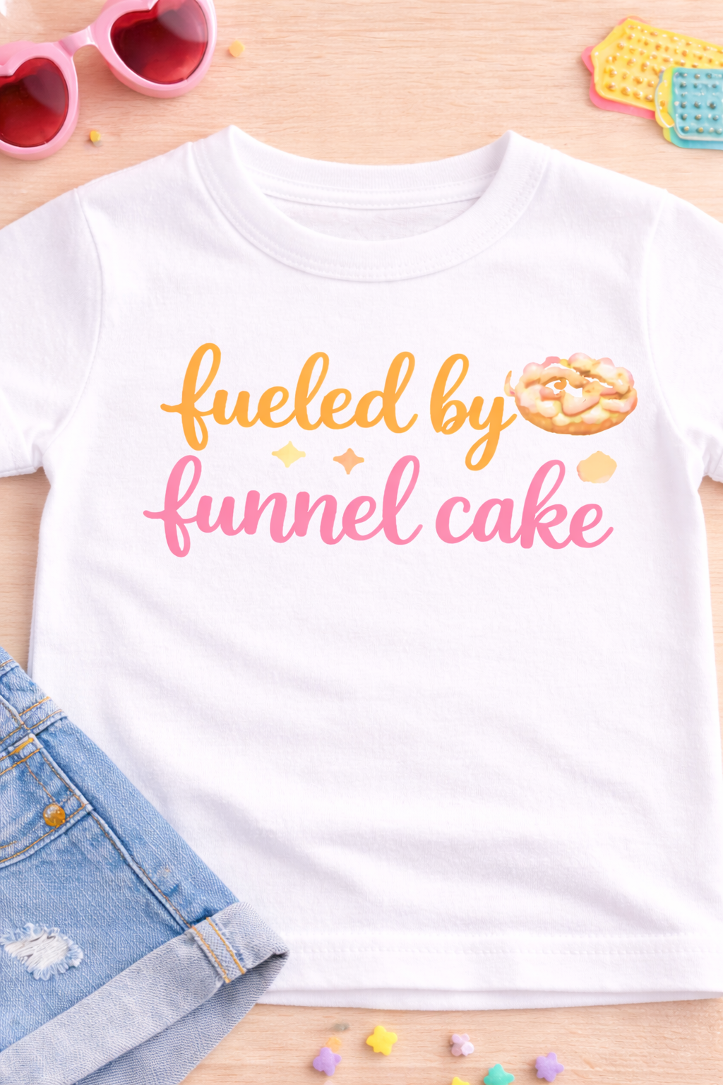 Fueled by Funnel Cake Toddler Shirt | Cute Carnival Toddler Tee | Summer Fair Outfit for Kids | Boutique Toddler Girl Shirt
