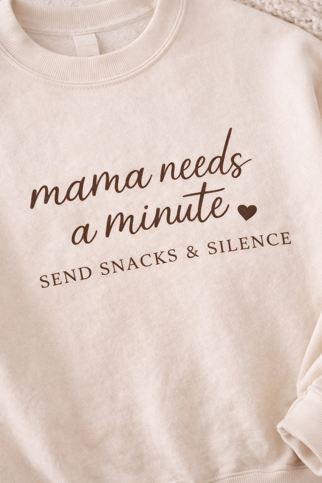 Mama Needs a Minute Sweatshirt, Funny Mom Sweatshirt, Cute Mama Crewneck, Relatable Mom Gift, Cozy Mom Life Pullover