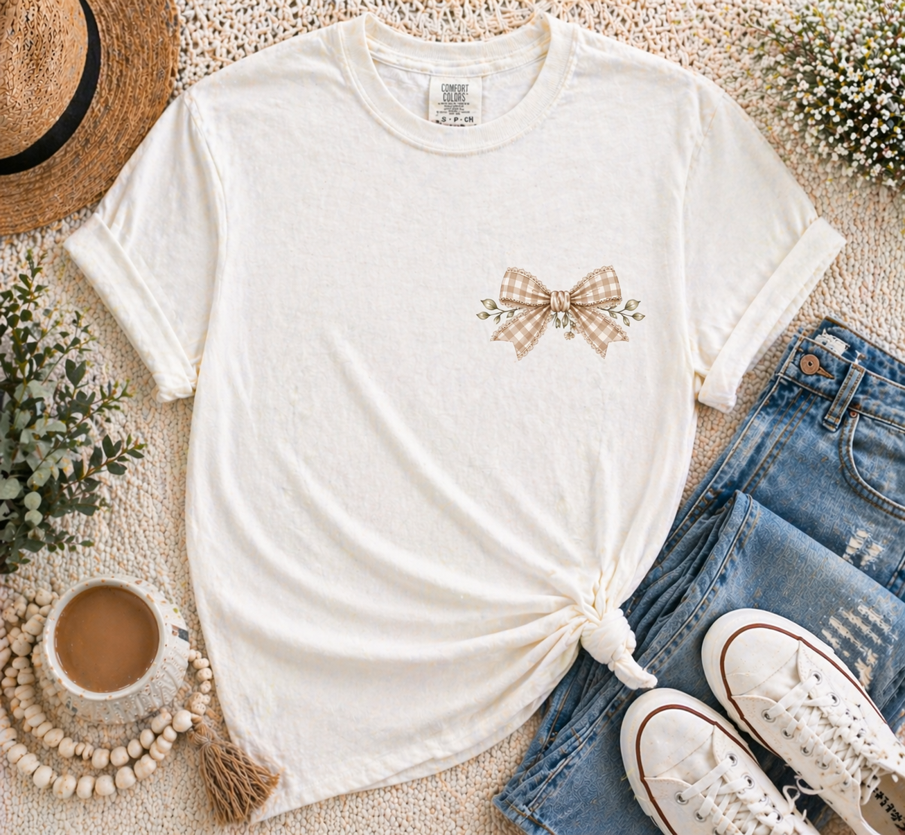 Coffee on the Porch Jesus in My Heart Shirt | Christian Mama Tee | Faith-Based Boutique Shirt