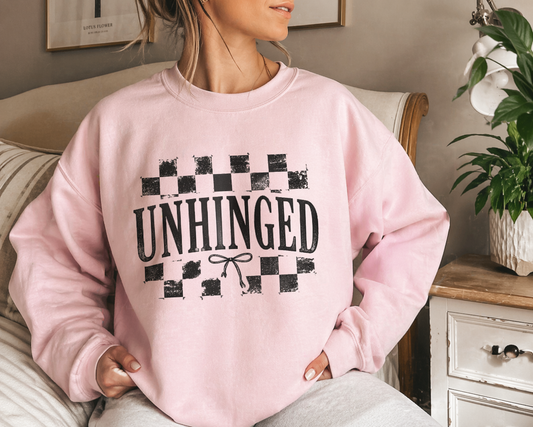 UNHINGED Crewneck Sweatshirt – Edgy Mom Graphic