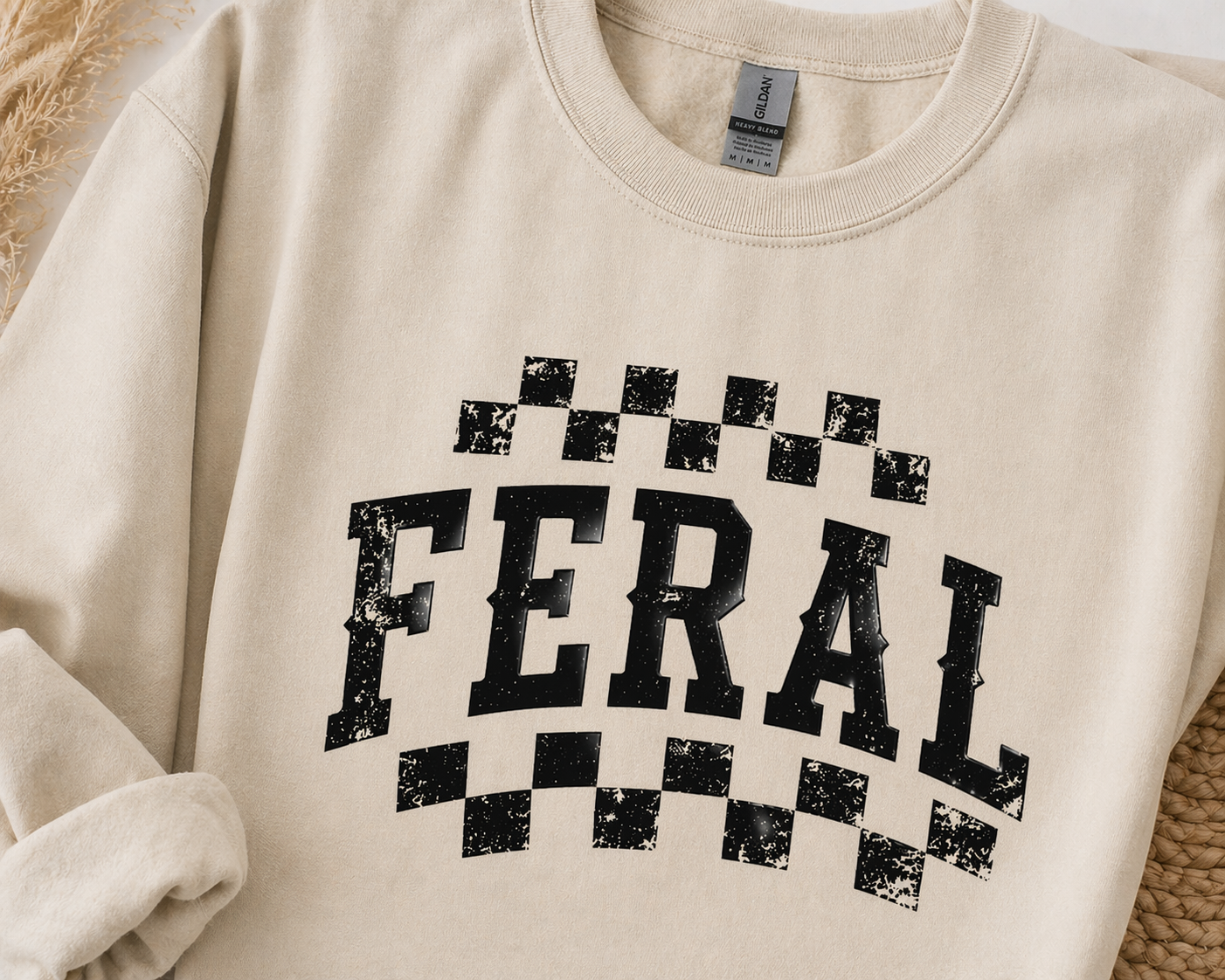 FERAL Crewneck Sweatshirt – Edgy Mom Graphic