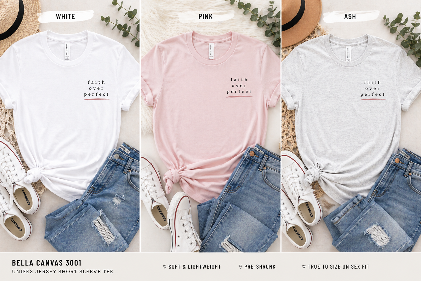 Faith Over Perfect Shirt | Christian Mom Tee | Not Your Average Christian Mama Shirt | Faith Based Graphic Tee | Bella Canvas Shirt