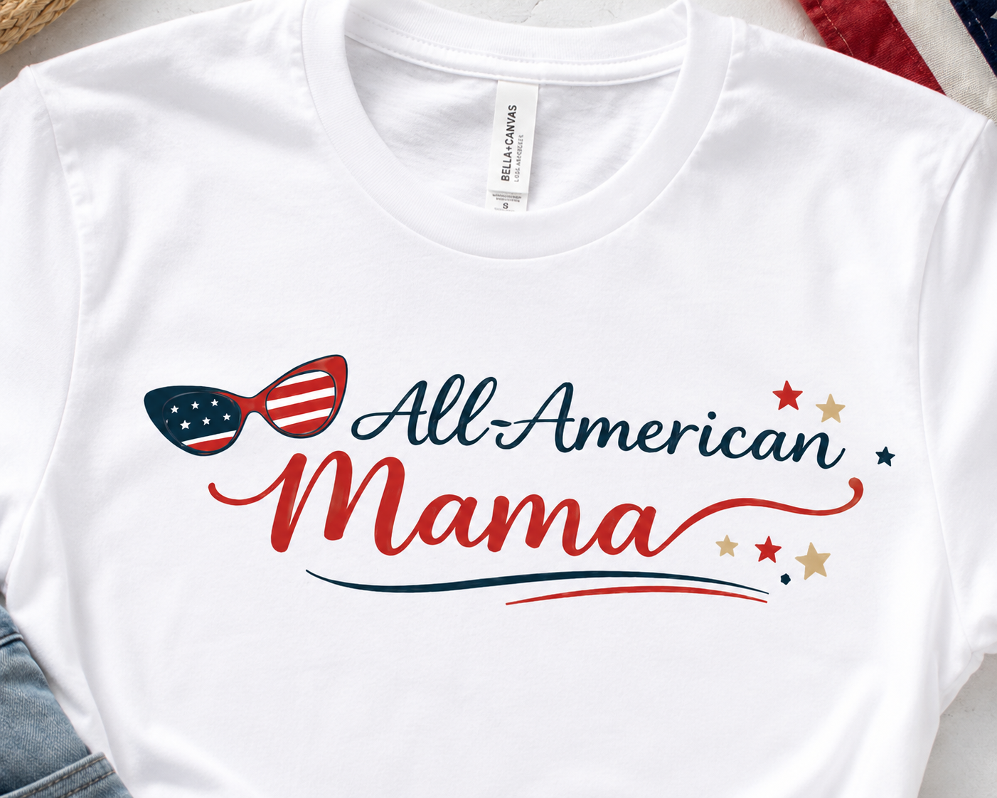All-American Mama™ Bella+Canvas Tee