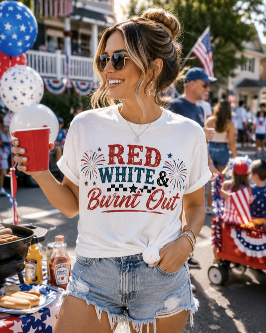 Red White & Burnt Out™ Bella+Canvas Tee