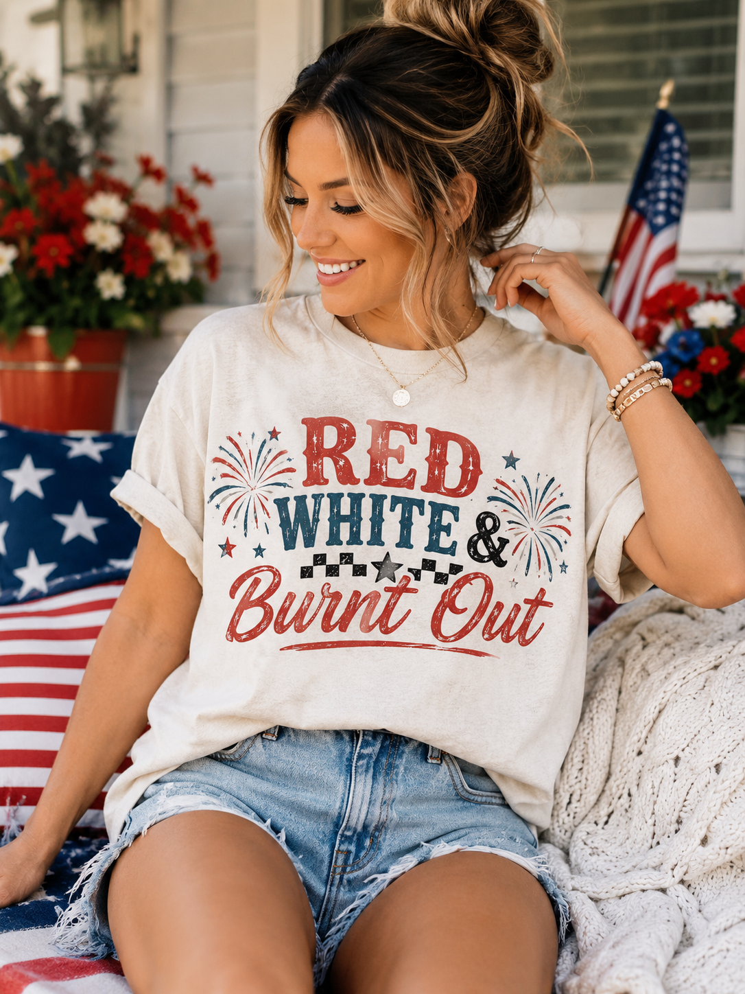 Red White & Burnt Out™ Bella+Canvas Tee