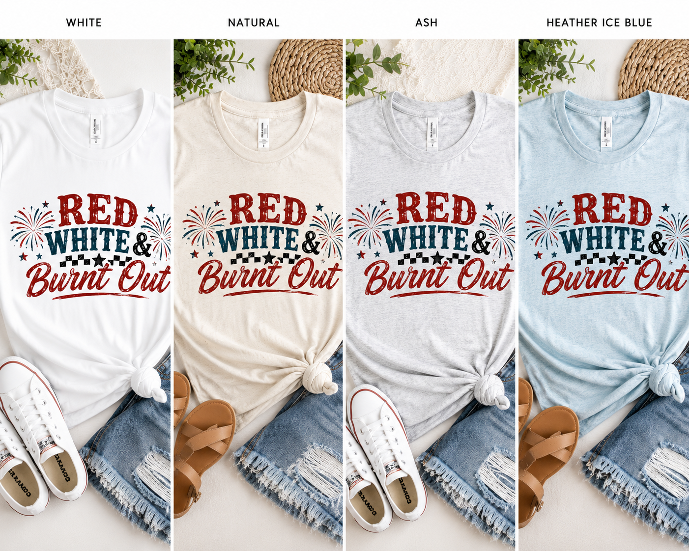 Red White & Burnt Out™ Bella+Canvas Tee