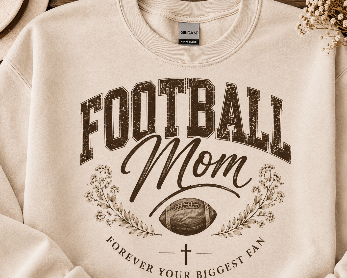 Football Mom Sweatshirt | Forever Your Biggest Fan Crewneck | Gildan Football Mom Sweatshirt | Game Day Sweatshirt | Football Mom Gift