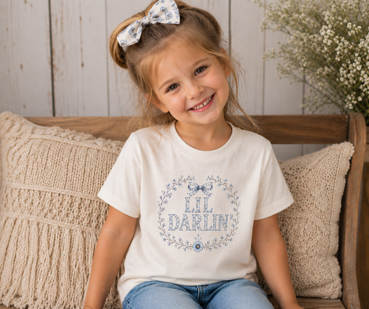 Toddler Lil Darlin’ Floral Bow Tee