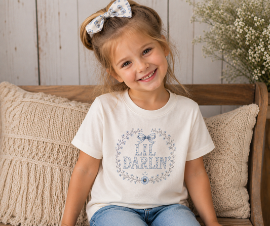 Toddler Lil Darlin’ Floral Bow Tee