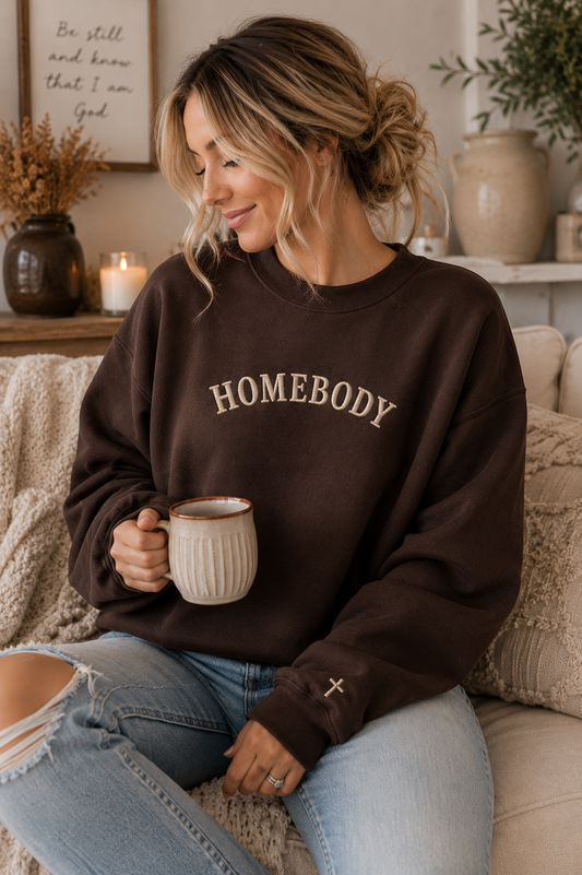 HOMEBODY Embroidered Sweatshirt 🤎