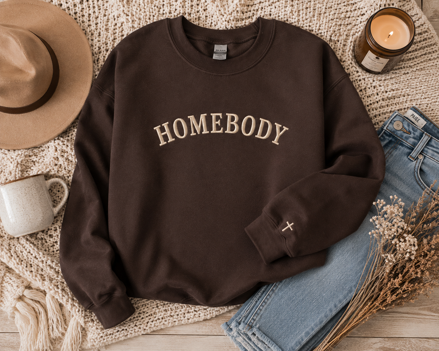HOMEBODY Embroidered Sweatshirt 🤎