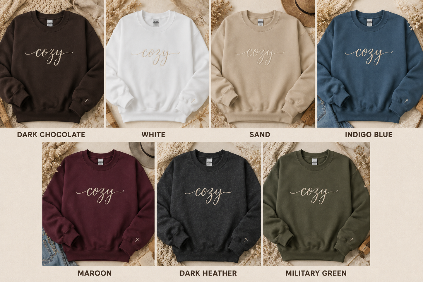 Cozy Embroidered Sweatshirt | Christian Crewneck 🤎