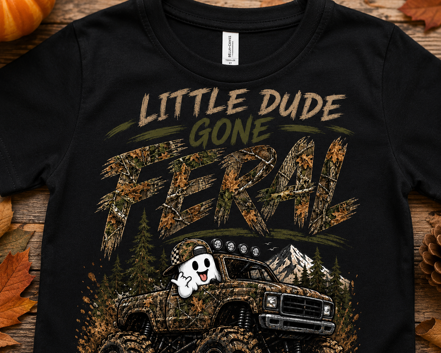 Little Dude Gone Feral Toddler Shirt | Boys Fall Halloween Tee