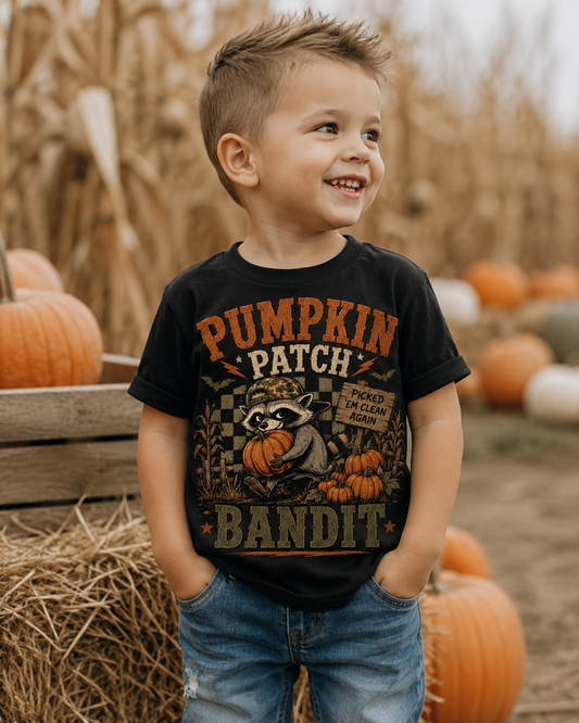 Pumpkin Patch Bandit Toddler Halloween Shirt