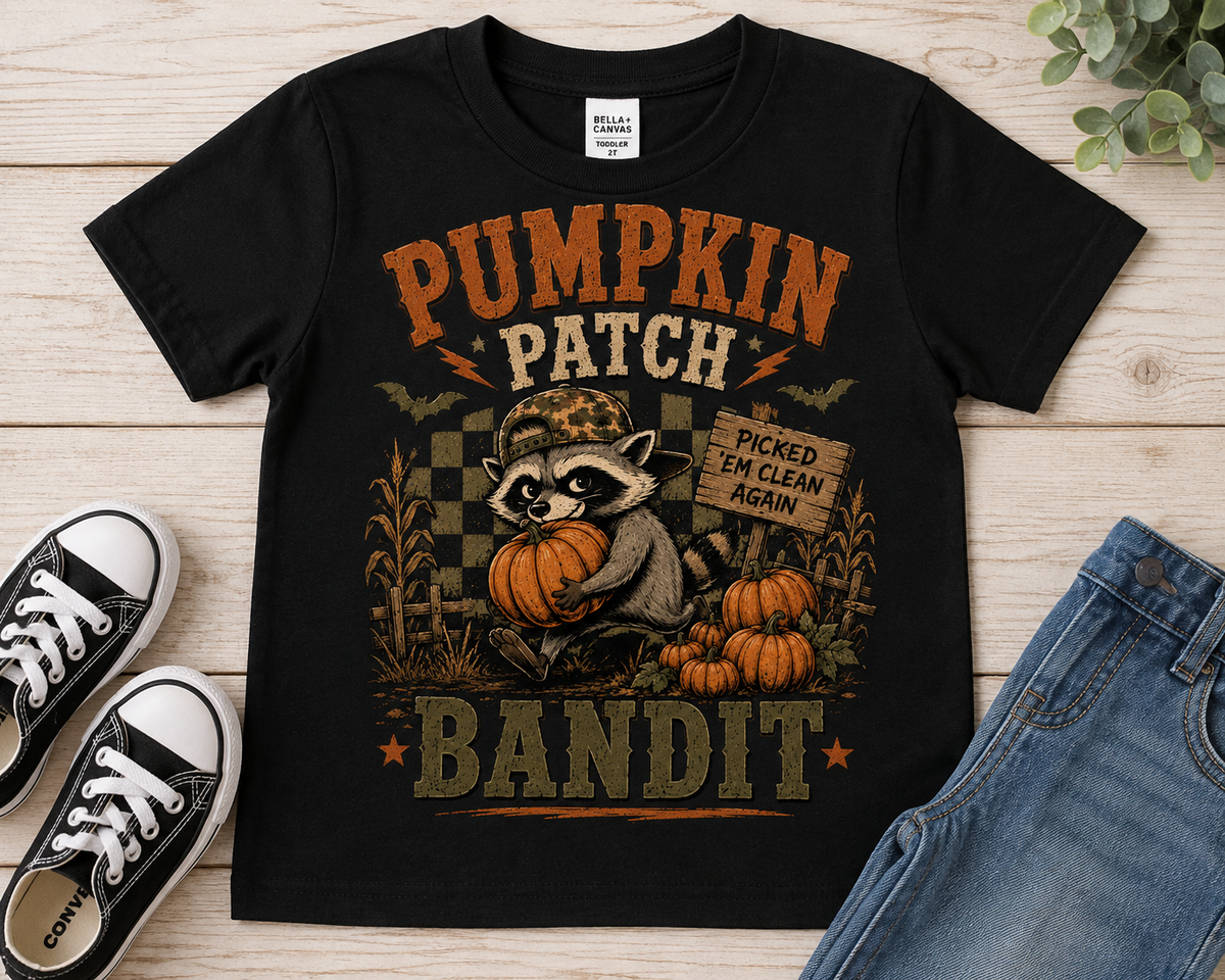 Pumpkin Patch Bandit Toddler Halloween Shirt