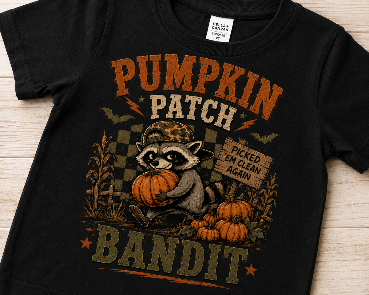 Pumpkin Patch Bandit Toddler Halloween Shirt