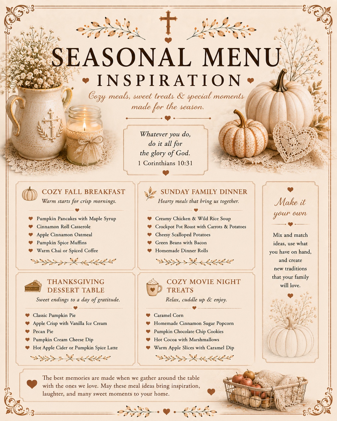 The Cozy Fall Cookbook Digital Download